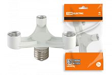 Переходник Е40-3хЕ27, белый, TDM | код SQ0335-1017 | TDM