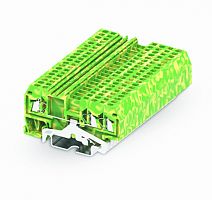 215957 Клемма ТА 1-2 заземл.,плоско-пруж. зажим, сеч. 1.5мм2, желто-зел, шт | код 215957 | SUPU