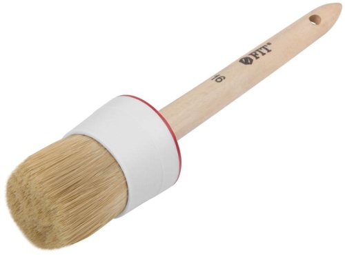 Кисть круглая натуральная светлая щетина №16 (55мм) FIT 01309 фото 2