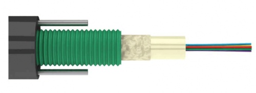 ВО кабель, бронированный гофр.стал.лентой, GYXTW, 2,7кН, PE, внешний, 8 х OM3 | код LAN-OFC-GYXTW08M32 | LANMASTER