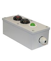 Пост управления ПКУ-15-21.131-54У2 (1*СКЛ11 зеленая, 220В + 1*КЕ081/2(1з+1р) черная + 1*КЕ081/2(1з+1р) красная + PG-19) (ЭТ) | код ET008512 | Электротехник