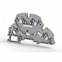 318 210, Клеммник 2-х ярусный пружинный, 4 мм.кв., с диодом, (бежевый), YBK4-2FD-A | код 0.0.0.3.18210 | KLEMSAN