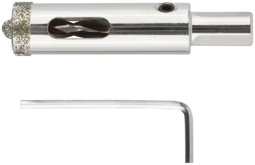 Коронка кольцевая по керамограниту камню и кафелю алмазная с центровочным сверлом 16х70мм FIT 16206