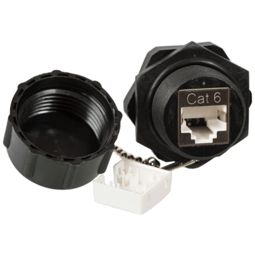 Индустриальный модуль Keystone, RJ45, cat.6, STP, 180 градусов, IP68 | код LAN-OK45S6/180-WP | LANMASTER