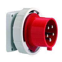 Вилка встраиваемая 32А 5р(3р+N+PЕ,) 400В, 6h, IP67, Bals, фланец 85х85 28109 | код 28109 | Bals