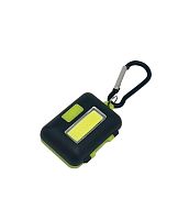 Фонарь брелок кемпинговый походный 2ВтCOBLED 3xAAA корпус ABS-пластик карабин