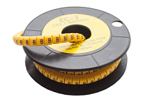 Маркер кабельный трубчатый в рулоне сечение 2,6-4,2 кв.мм (B) | код MCT1-B | ELVERT