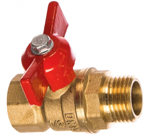 Кран шаровой Ду15 Ру16 ВН полнопроходной бабочка, латунный | код 007-6737 | ГАЛЛОП