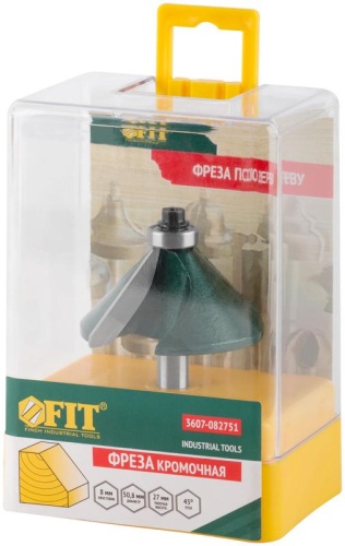 Фреза кромочная конусная с подшипником DxHxL=50.8х27х65.3 мм | код 3607-082751 | FIT фото 3 Фреза кромочная конусная с подшипником DxHxL=50.8х27х65.3 мм | код 3607-082751 | FIT фото 3