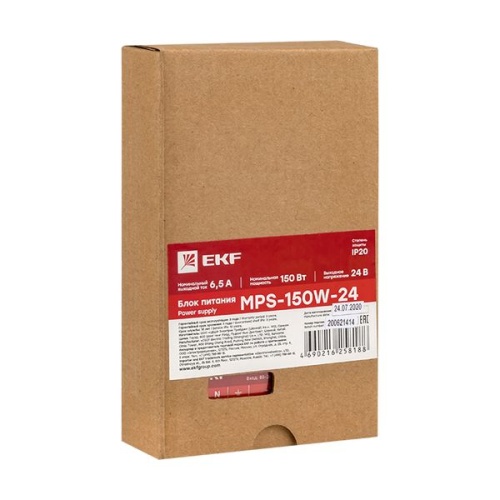 Блок питания 24В MPS-150W-24 Proxima | код mps-150w-24 | EKF фото 3