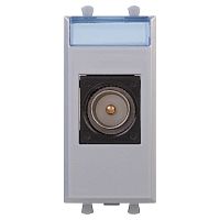 Розетка TV одиночная модульная, Avanti, Закаленная сталь, 1 модуль | код 4404501 | DKC