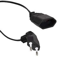 Удлинитель-шнур сетевой RUICHI Y001/ST2, с заземлением, розетка прямая-вилка угловая 90°, 2х0.5 мм?, 3 м, черный | код 115652 | Ruichi