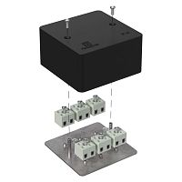Коробка огнестойкая для кабель-канала 40-0460-FR2.5-12 Е15-Е120 RAL9005 85х85х45 (44 шт/кор) Промрукав | код 40-0460-9005-FR2.5-12 | ПРОМРУКАВ