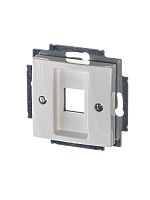 Basic 55 - Лицевая панель с суппортом для 1-го разьема Modular Jack (белый) | код 1753-0-0213 | ABB