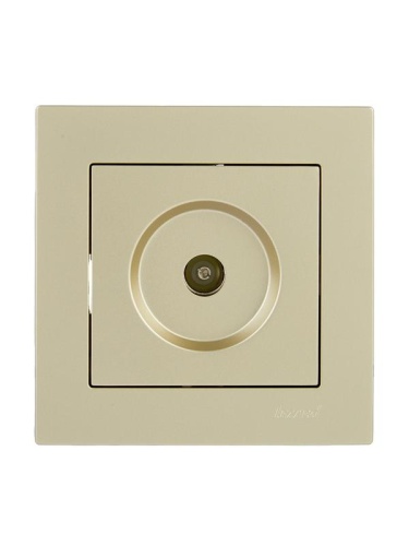 Розетка телевизионная оконечная TV 1-м СП Vesna механизм титан LEZARD 742-3788-130