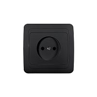 Розетка одинарная CLASSICO черная 2022B IN HOME | код 4690612061092 | IN HOME
