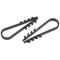 Дюбель-хомут для круглого кабеля 5-10 мм чёрный (10 штук) NO-224-559 | код Б0066283 | ЭРА