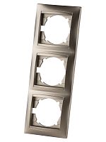 Рамка 3-х постовая вертикальная бронза Лама TDM | код SQ1815-0734 | TDM