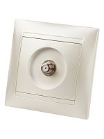 Розетка SAT (F-разъем) 0-2400МГц перламутр Лама TDM | код SQ1815-0821 | TDM