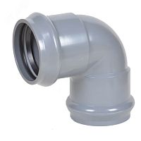 Отвод двухраструбный НПВХ 110 мм. 90 градусов | код 2181077 | Хемкор