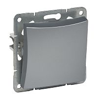 ДУЭТ Нажимная КНОПКА, сх.1, 10АХ, механизм, СЕРЕБРИСТЫЙ | код WDE000315 | Systeme Electric