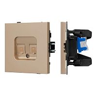 Механизм компьютерной розетки двойной SCT-TENDO-MPC2-PL-GD RJ-45 CAT6 Arlight 054103