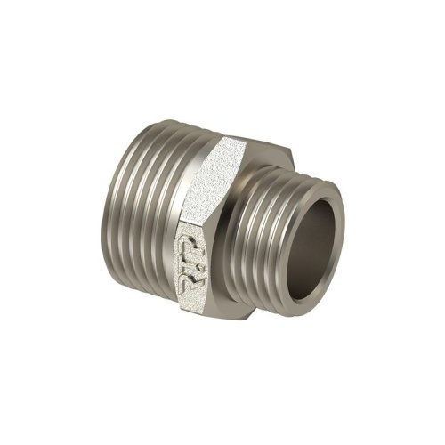 Ниппель переходной латунь наружн. резьба 1 1/4дюйм х3/4дюйм еврослот никель | код 38409 | RTP Ниппель переходной латунь наружн. резьба 1 1/4дюйм х3/4дюйм еврослот никель | код 38409 | RTP