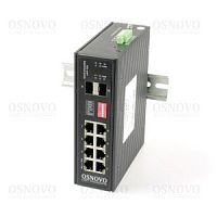 Коммутатор Osnovo SW-70802/I (L2) 10x1Гбит/с 2SFP неуправляемый | код 1196624 | OSNOVO