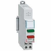 CX³ Выключатель кнопочный - НО контакт + НЗ контакт (зеленый/красный) |  код. 412916 |  Legrand 