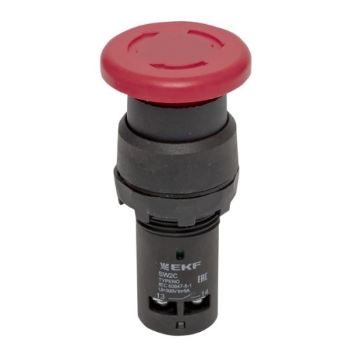Кнопка SW2C-11MZ поворотная красная NO+NC Грибок PROxima | код sw2c-mz-r | EKF фото 2 Кнопка SW2C-11MZ поворотная красная NO+NC Грибок PROxima | код sw2c-mz-r | EKF фото 2