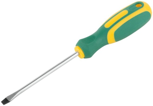 Отвертка ''Контур'', CrV сталь, прорезиненная ручка 5х100 мм SL | код 55202 | FIT Отвертка ''Контур'', CrV сталь, прорезиненная ручка 5х100 мм SL | код 55202 | FIT