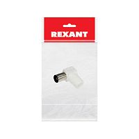 Разъем гнездо TV без пайки белый угловой. индивидуальная упаковка 1 шт. REXANT | код 05-2062-1 | REXANT