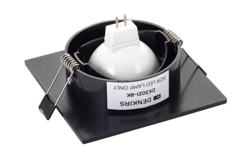 Светильник 10Вт GU5.3 IP20 LED встраив. пластик черн. DENKIRS 529037 фото 3