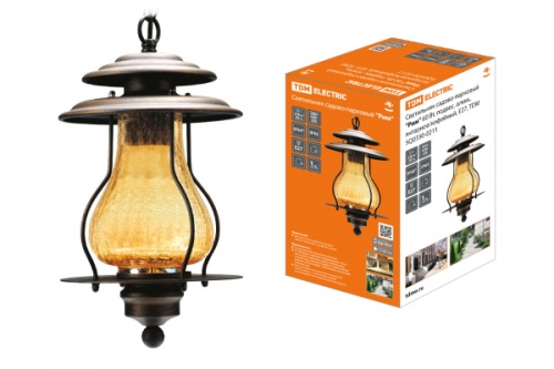 Светильник садово-парковый Рим 60 Вт, подвес, алюм., янтарное/кофейный, Е27, TDM | код SQ0330-0211 | TDM