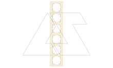 Rita - Рамка 6 постов, вертикальный монтаж, сл.кость | код 2220-800-2602 | Mutlusan