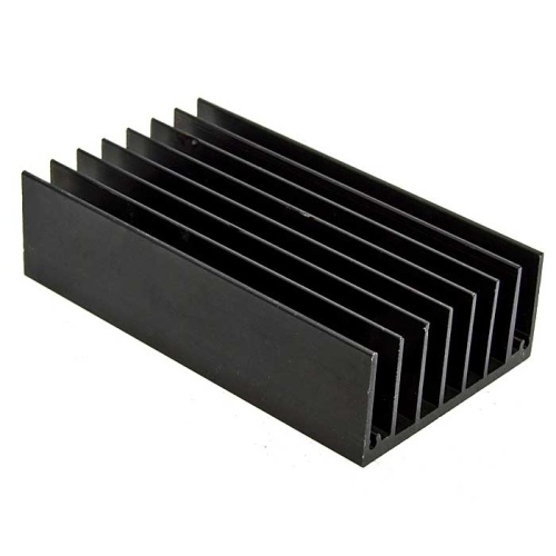 Радиатор охлаждения воздушный RUICHI HS 117-75, алюминиевый с чернением | код 88486 | Ruichi