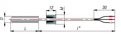 Термопреобразователь сопротивления ДТС654-100П.А3.35/10 | код 151328 | ОВЕН