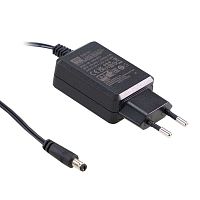 Источник питания AC-DC адаптер, 15Вт, вход 90…264В AC/127…370В DC, выход 24В/0.625A, изоляция 3000В AC, размеры 57.6х42.1х24.7мм, -20…+70С, тип штекера P1J, двухштырьковая евровилка | код SGAS15E24-P1J | MeanWell