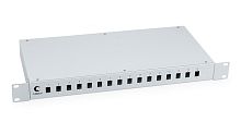Cabeus FO-19-16SC Кросс бокс оптический 19 на 16 SC (LC duplex) со сплайс-кассетой и КДЗС (без пигтейлов и проходных адаптеров) | код 7035c | Cabeus