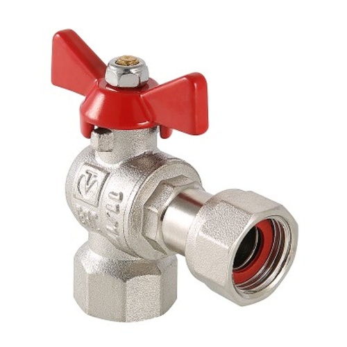 Кран шар. BASE угловой с накидной гайкой 1" вн.-вн. | код. VT.266.N.0606 | VALTEC