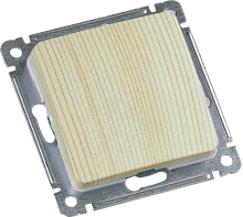 Выключатель одноклавишный, скрытой установки, в рамку, сосна | код ВС10-411-02 | HEGEL