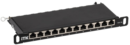ITK 0,5U патч-панель кат.5E STP 12 портов 10" (Dual IDC) | код PP12-D05UC5ES-D05-10 | IEK