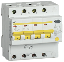 Выключатель автоматический дифференциальный АД14S 4Р 32А 300мА | код MAD13-4-032-C-300 | IEK
