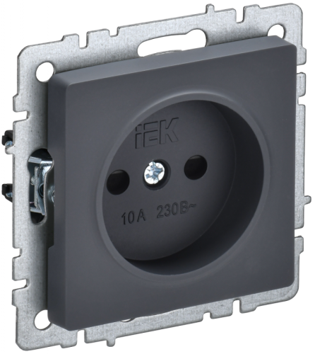 BRITE Роз. без з/к с з/ш 10А РСш10-2-БрГ граф. IEK | код BR-R13-10-K53 | IEK BRITE Роз. без з/к с з/ш 10А РСш10-2-БрГ граф. IEK | код BR-R13-10-K53 | IEK