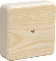 коробка КМ41216-04 распаячная для о/п 75х75х28 мм² сосна (6 клеммы 6мм² ) | код. UKO10-075-075-028-K34 | IEK