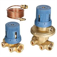 Автоматич. регулятор перепада давл. в компл. с запорно-регулировочным клапаном, 1" 50-300 mBar | код. VT.040.G.30006 | VALTEC