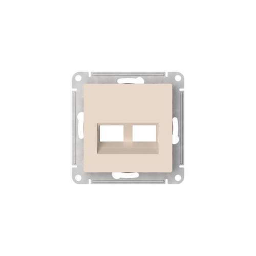 ATLASDESIGN НАКЛАДКА двойная для информационных функций типа Keystone, БЕЖЕВЫЙ | код ATN000290 | Systeme Electric фото 3