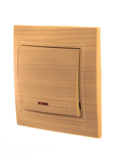 Выключатель 1-кл. Mira с подсветкой ясень LEZARD 701-4747-111 Выключатель 1-кл. Mira с подсветкой ясень LEZARD 701-4747-111