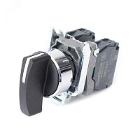 Переключатель SB4 в сборе модульный 22мм 3 позиции с фиксацией ручка 2НО | код SB4BJ33 | Systeme Electric