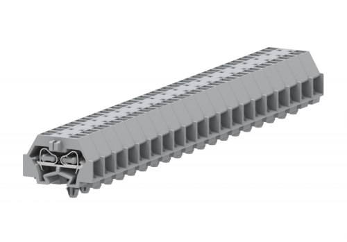 240341 Клемма TB проходная 2-2 с бок. подключ. с защелк. ножками, сеч.1.5мм2, сер., шт | код 240341 | SUPU